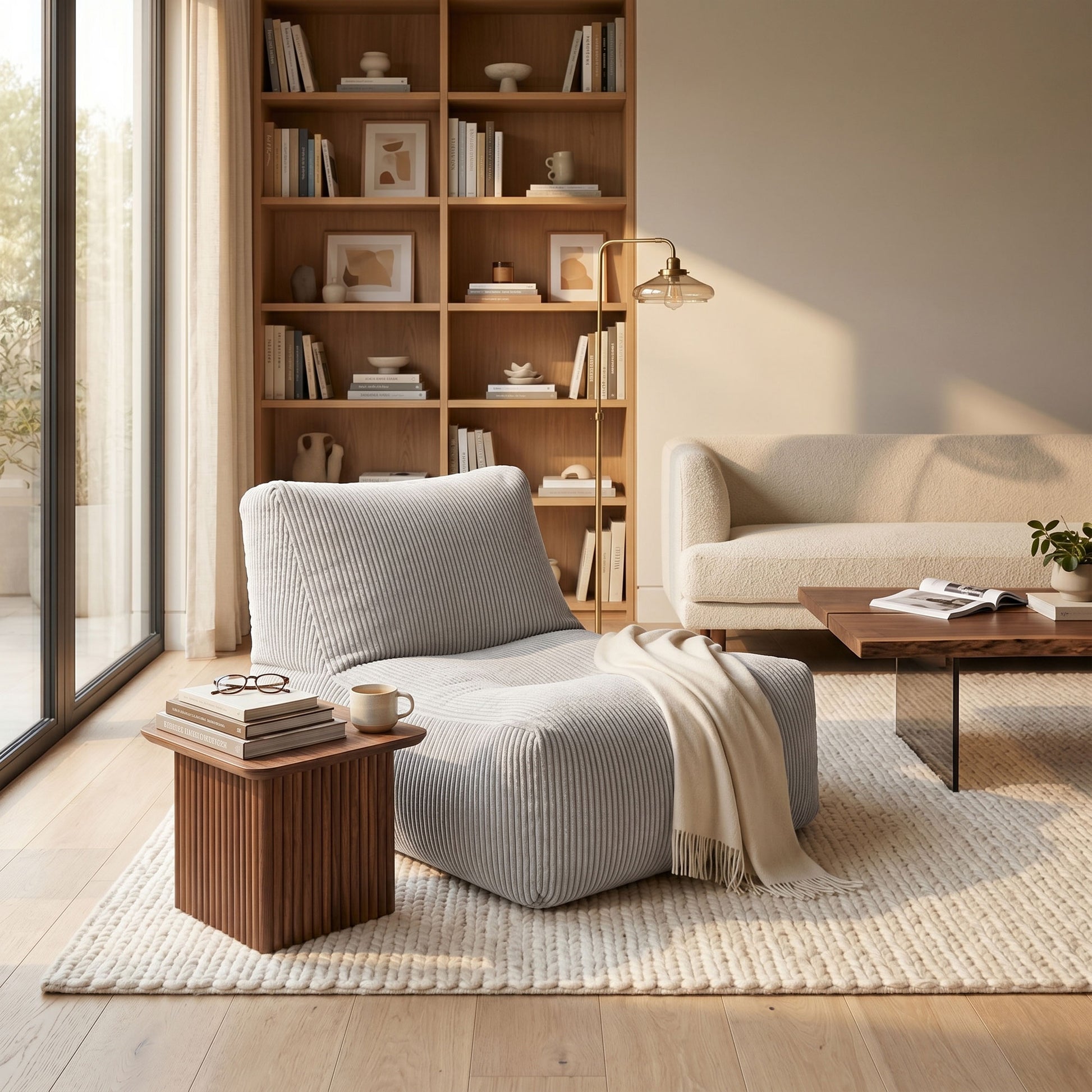 Pouf-chaise longue Shara Rock