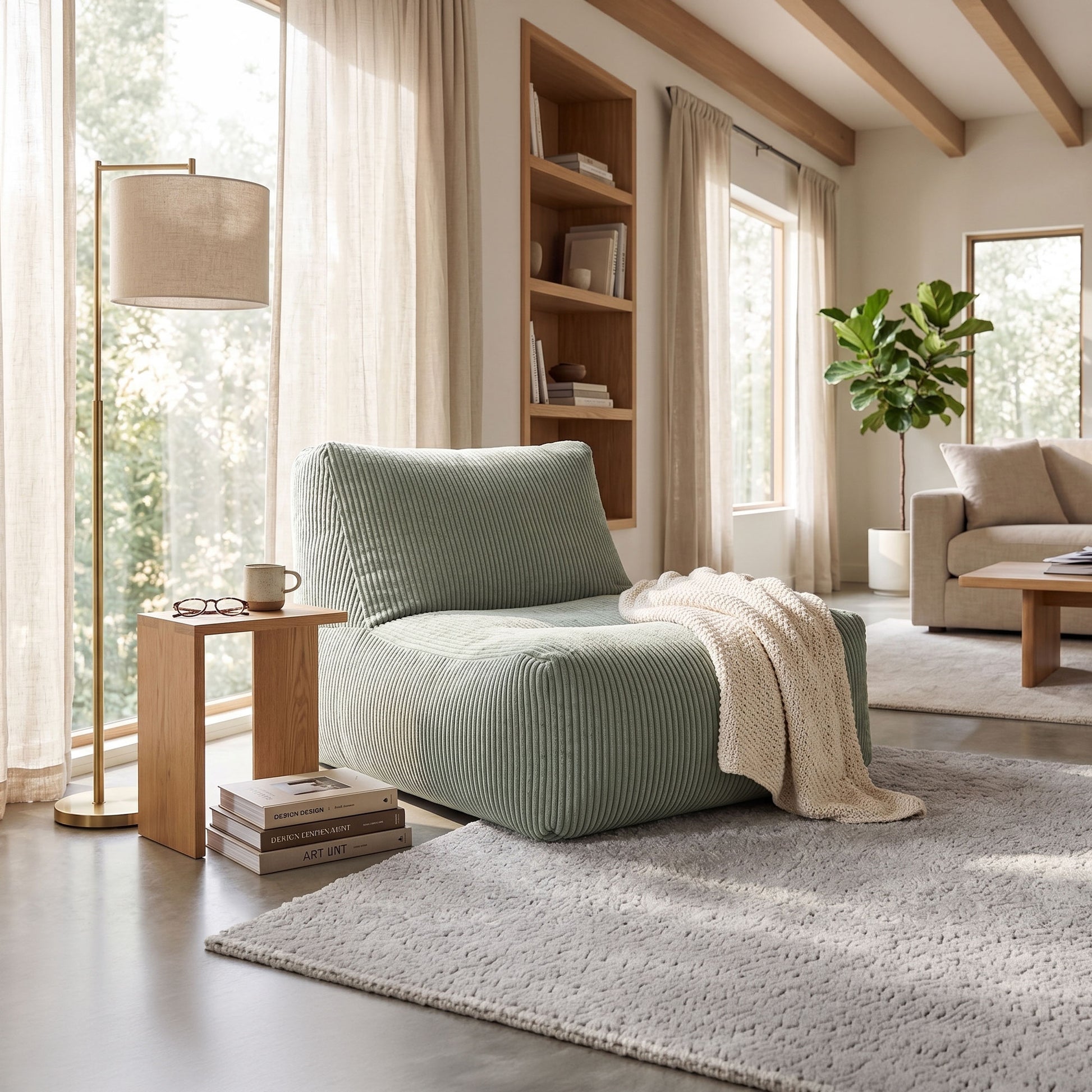 Pouf-chaise longue Shara Rock