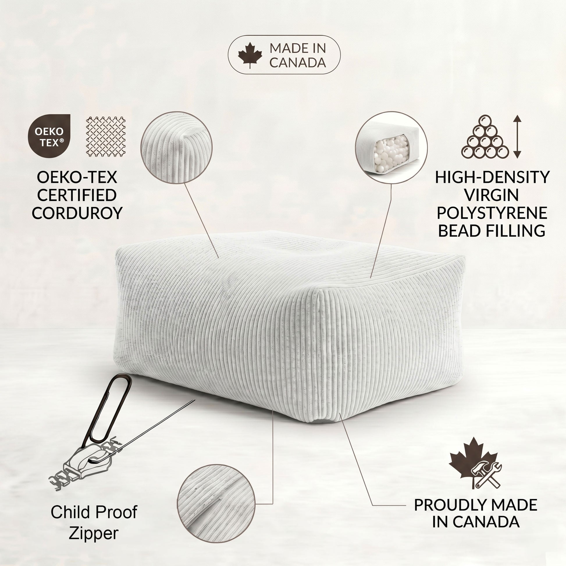 Pouf roulant Shara de Gouchee Home