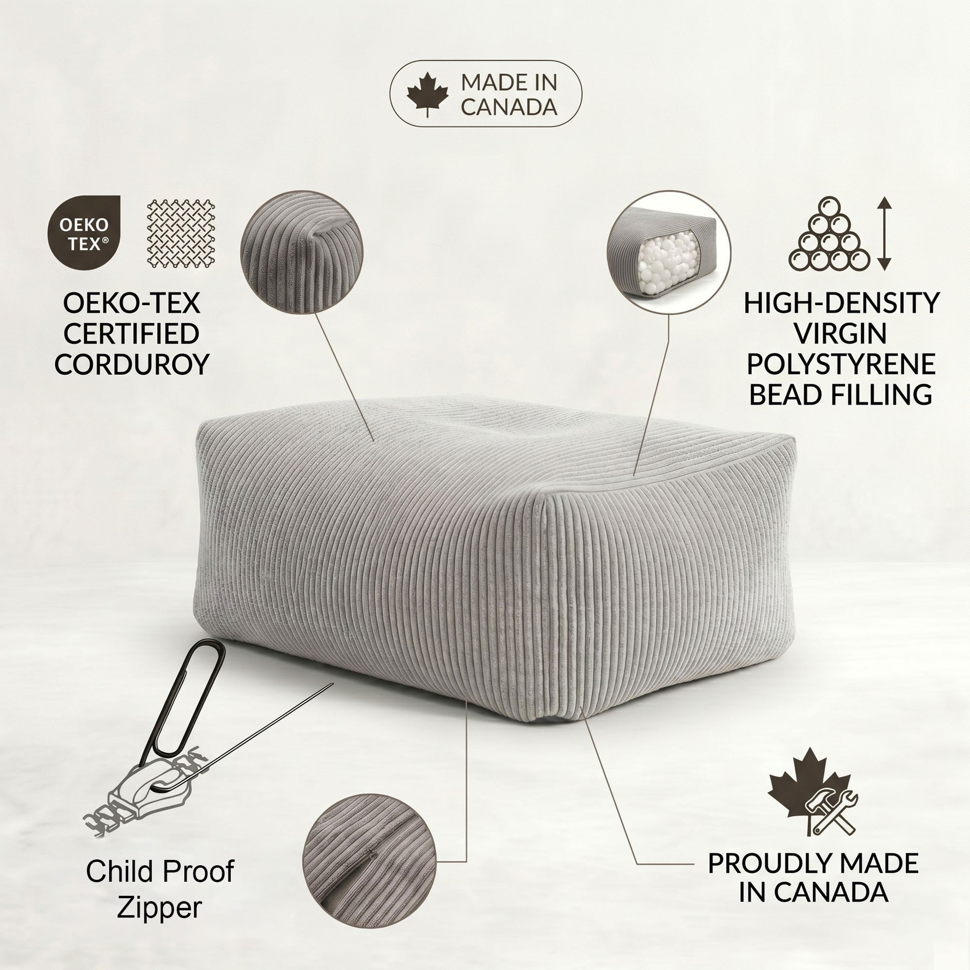 Pouf roulant Shara de Gouchee Home