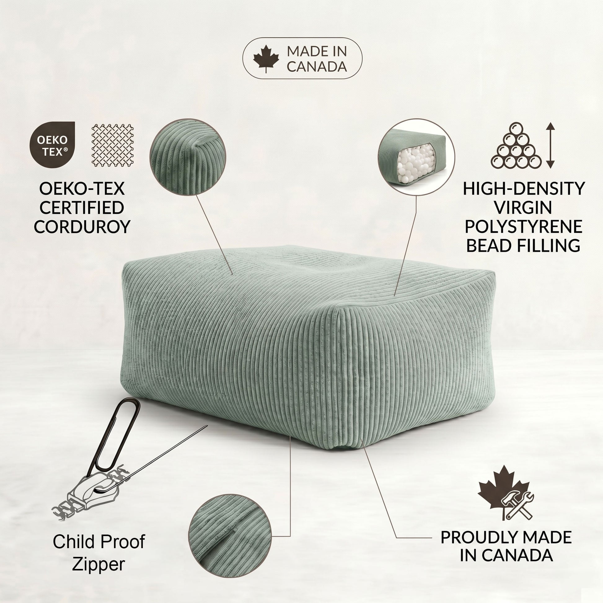 Pouf roulant Shara de Gouchee Home