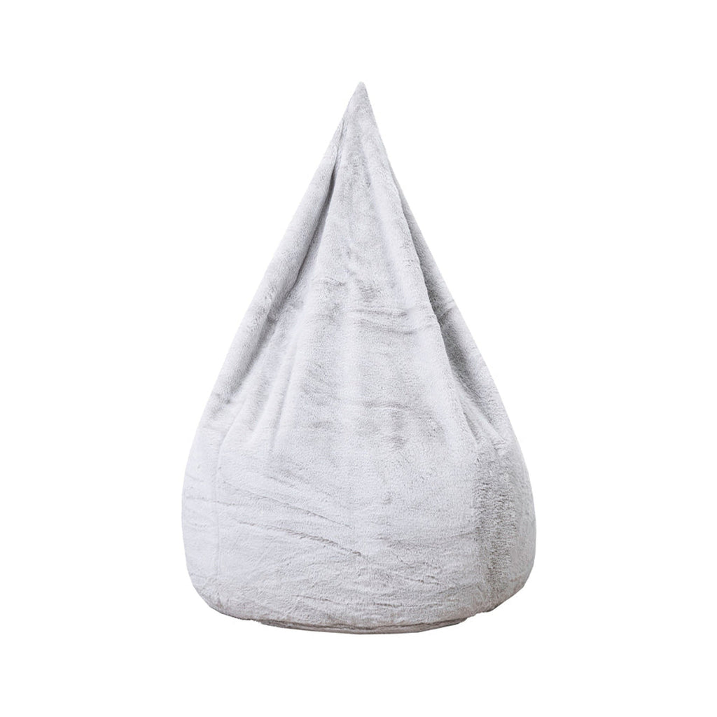 Gray bean bag chair on a white background