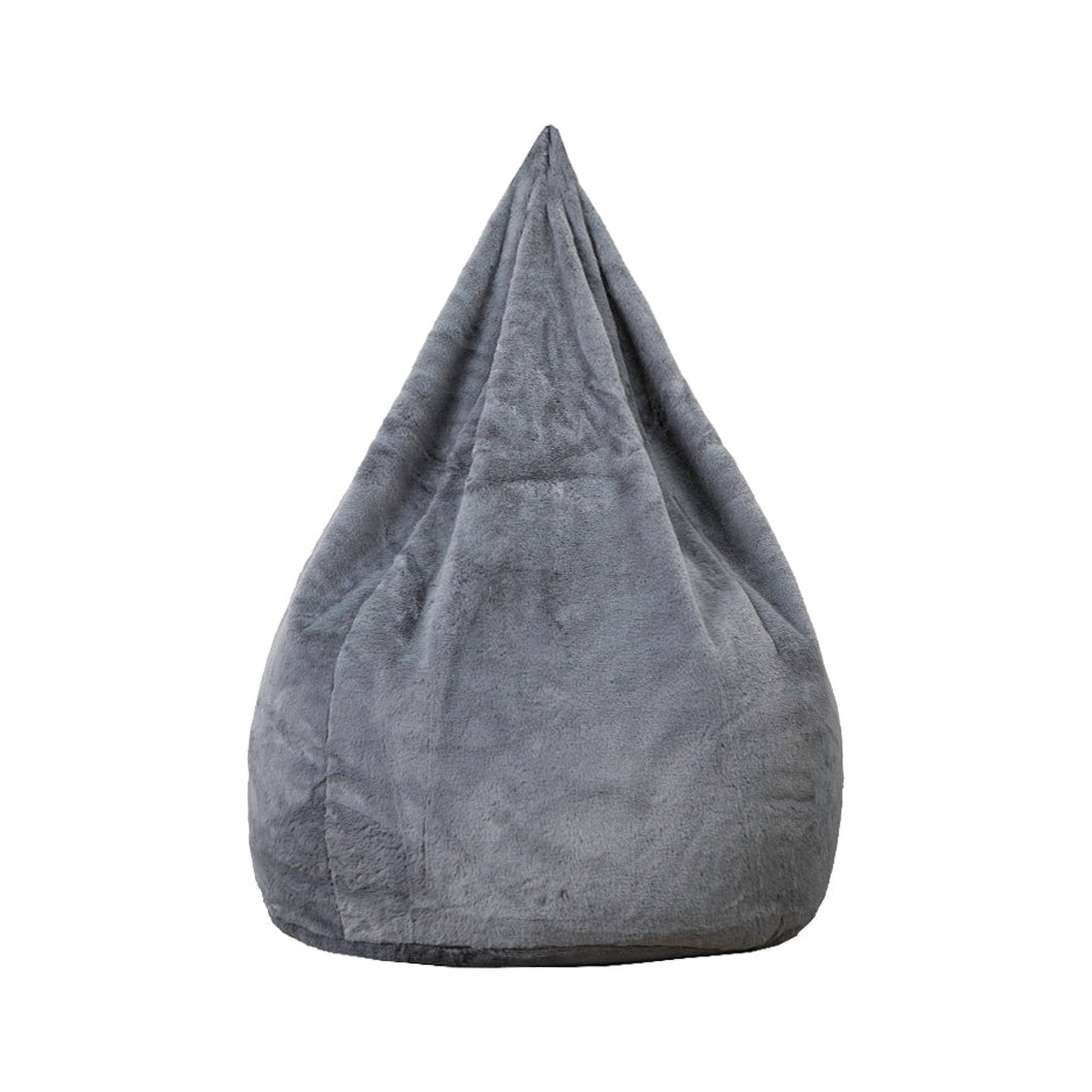 Gray bean bag chair on a white background