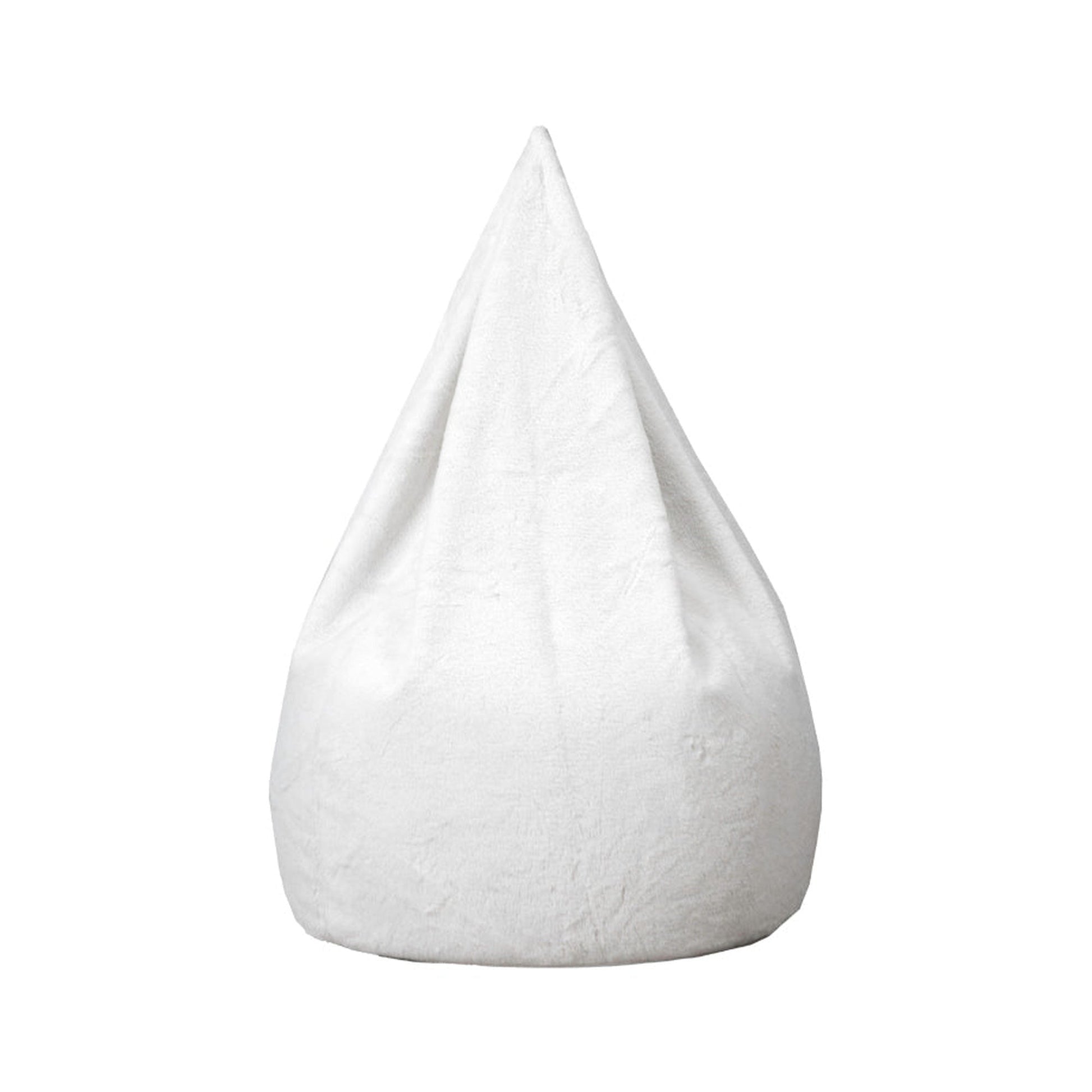 White textured teardrop-shaped vase on a white background