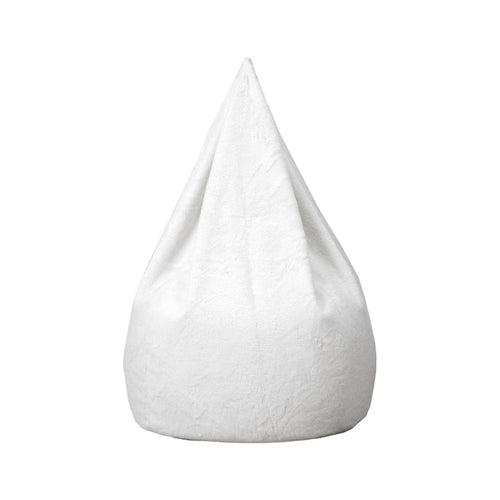 White textured teardrop-shaped vase on a white background