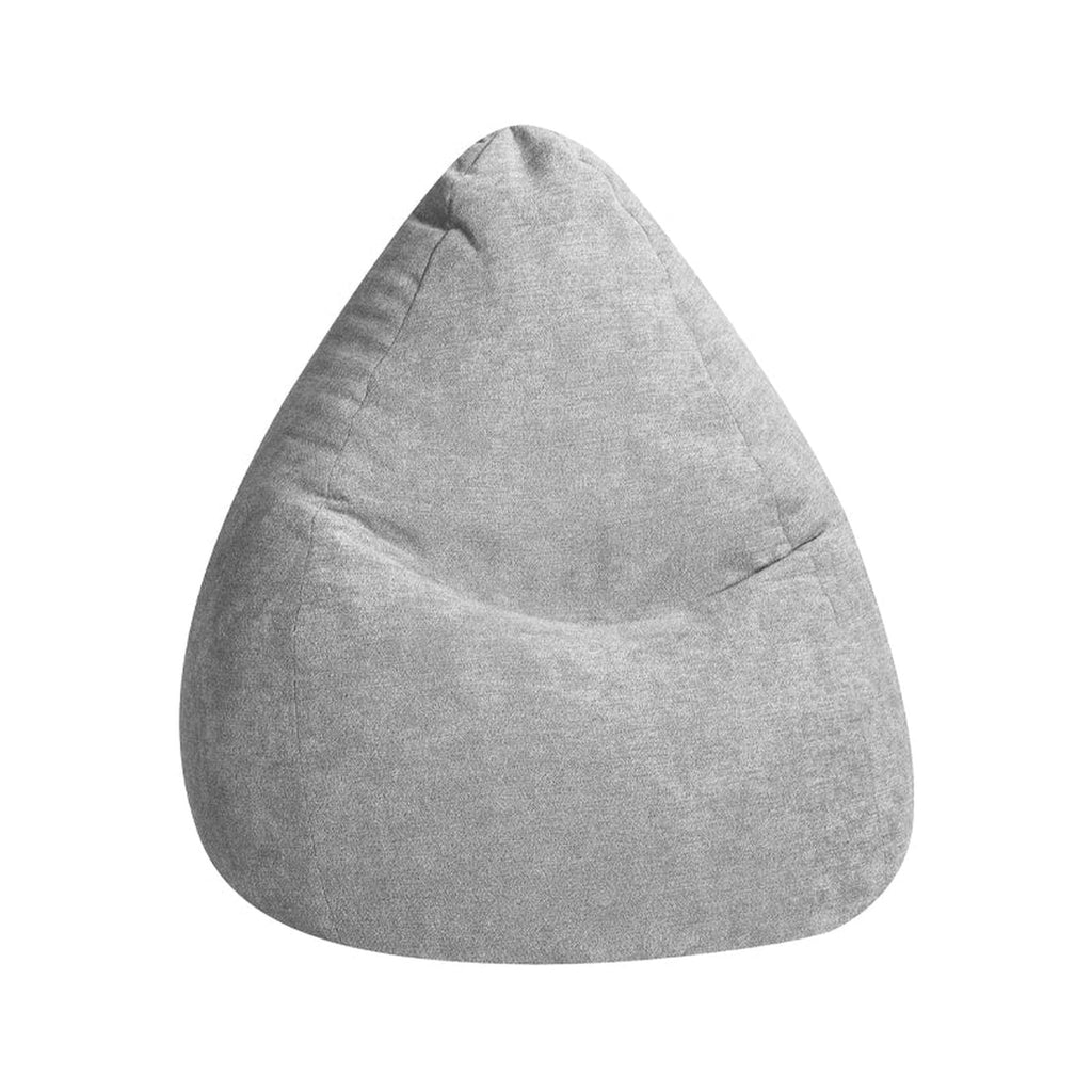 Gray bean bag chair on a white background
