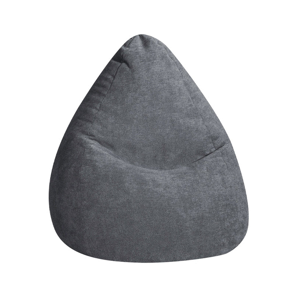 Gray bean bag chair on a white background
