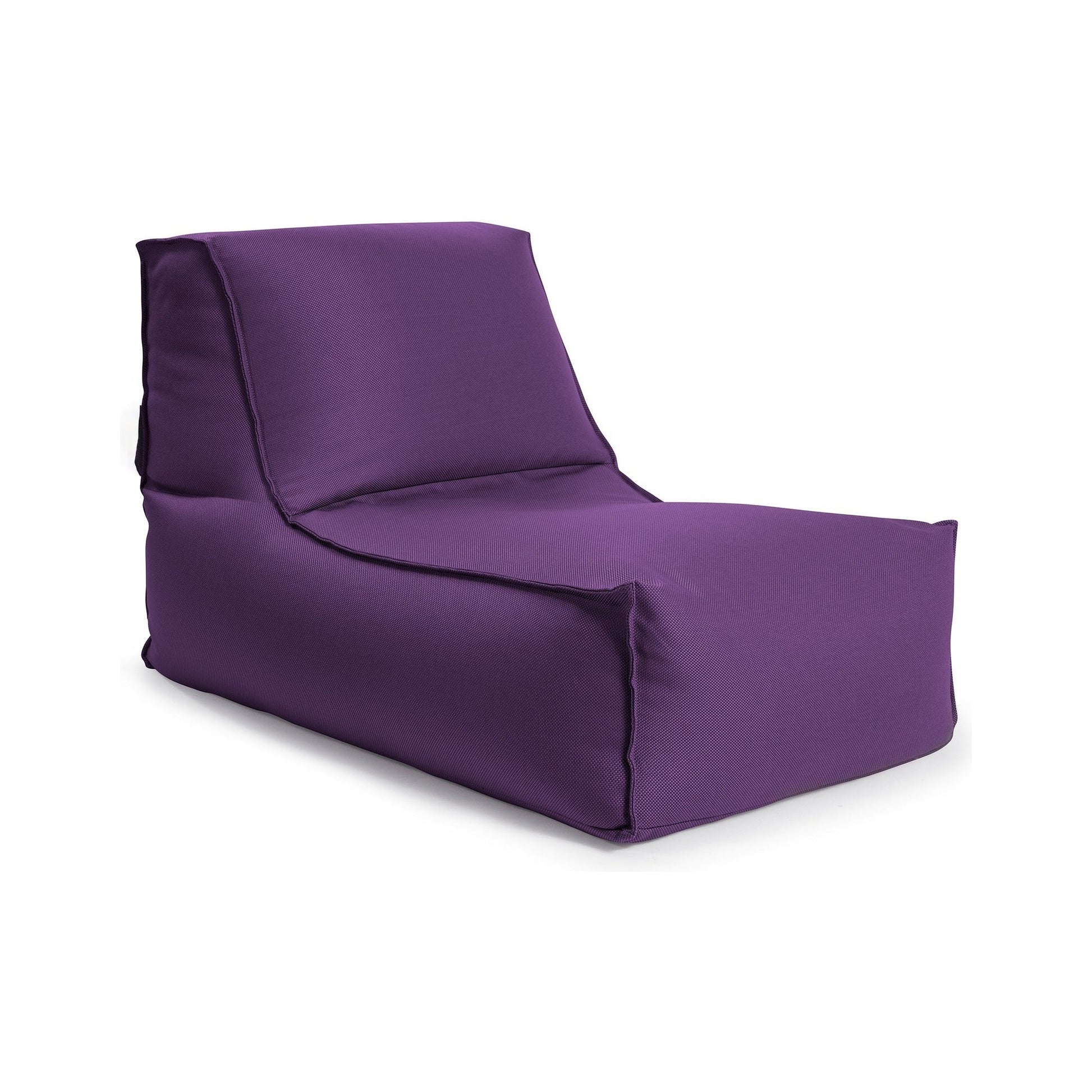 Purple bean bag chair on a white background