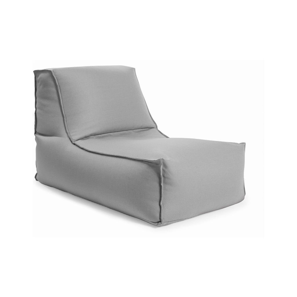 Gray bean bag chair on a white background