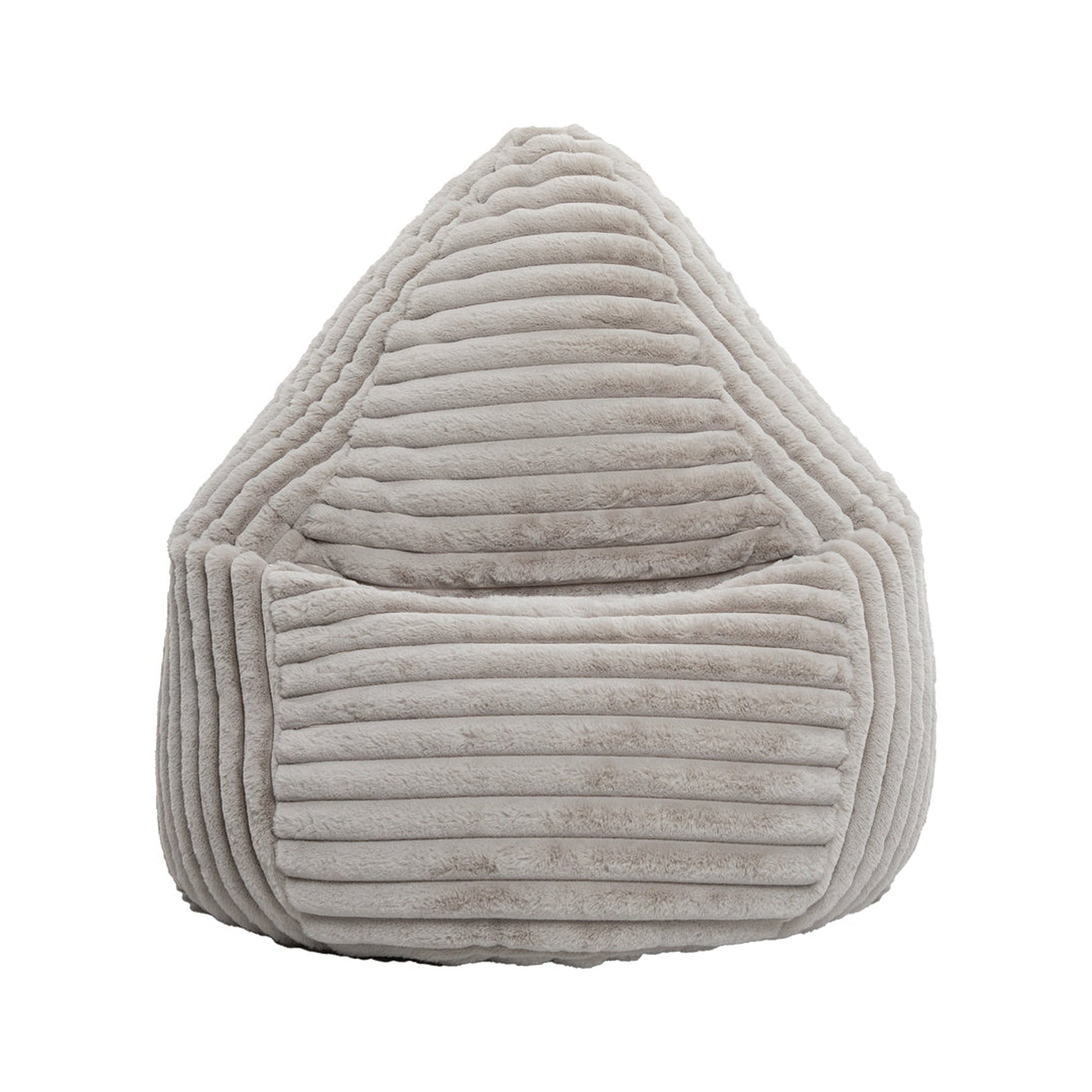 Triangular textured pillow on a white background