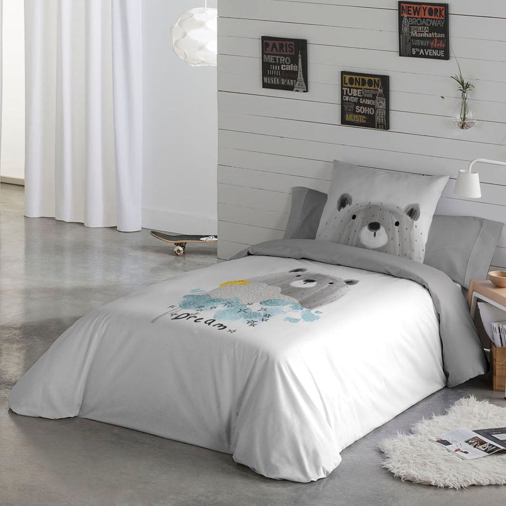 Bear Dream Twin 2pcs Duvet Cover Set (66"Wx86"L)