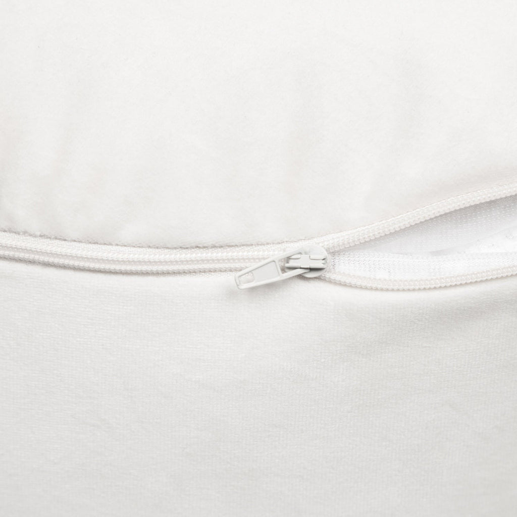 Close-up of a zipper on a white background