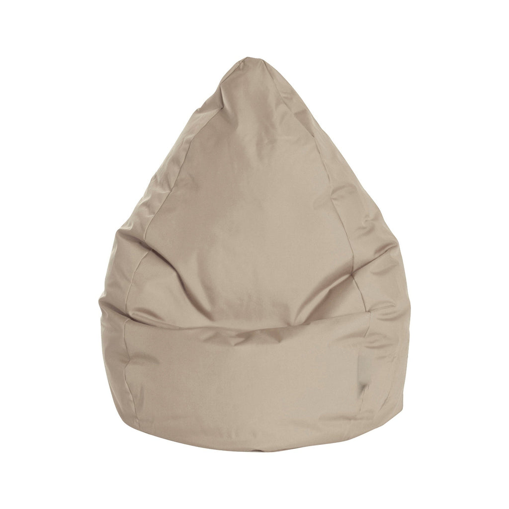 Beige bean bag chair on a white background