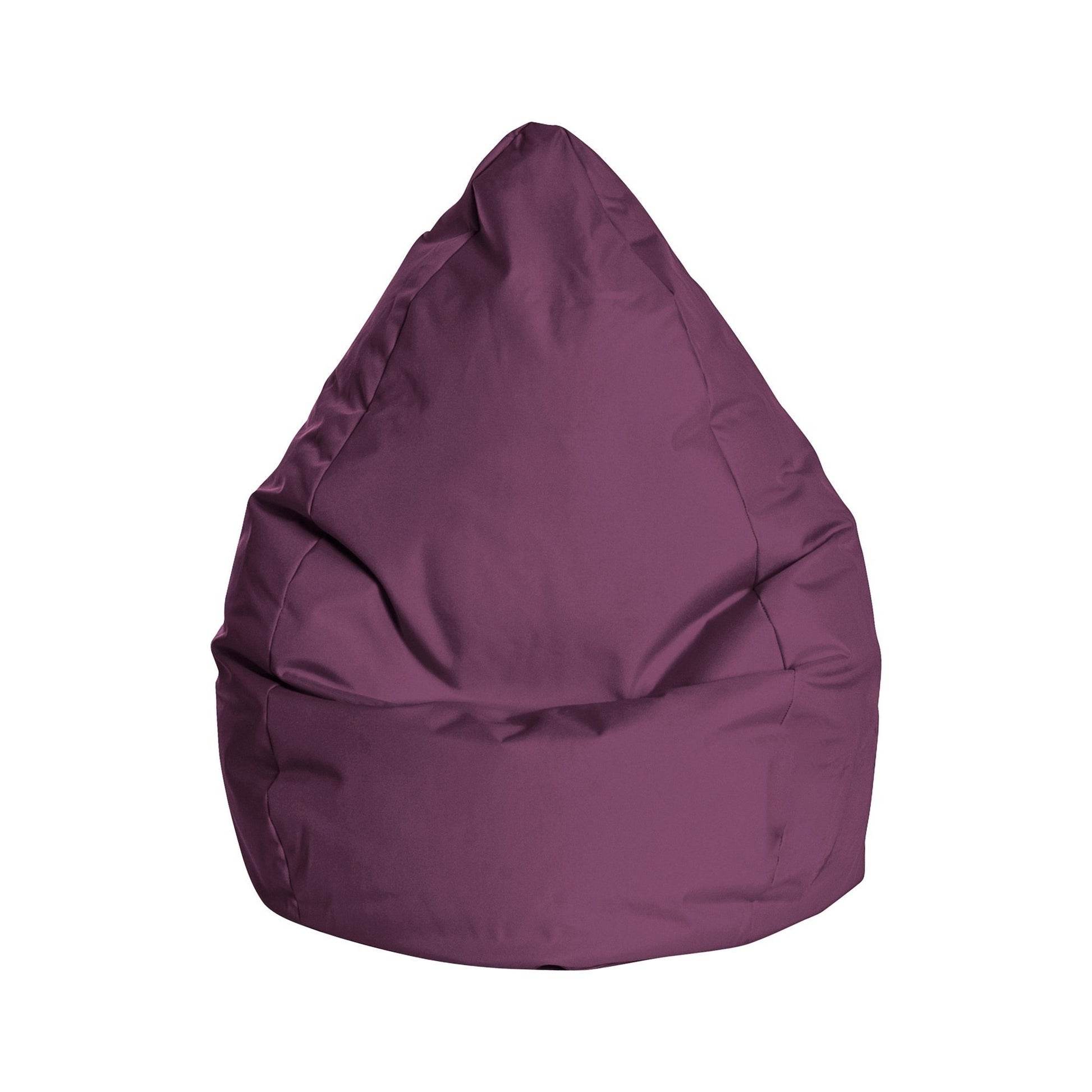 Purple bean bag chair on a white background