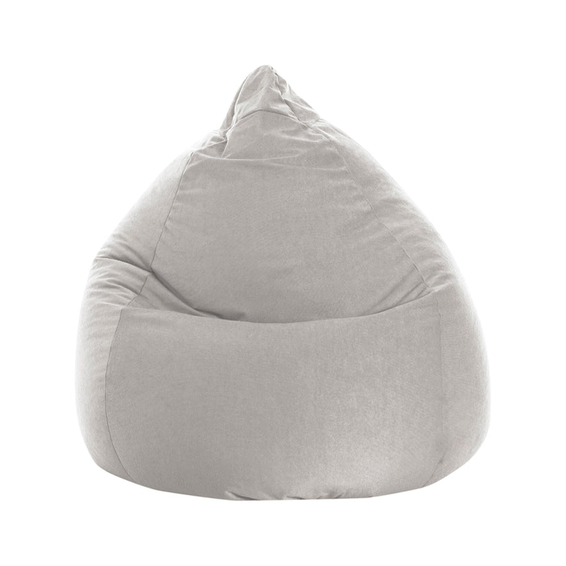 Gray bean bag chair on a white background
