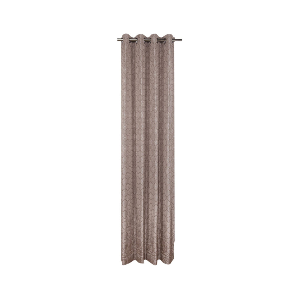 Brown curtain with grommets 
