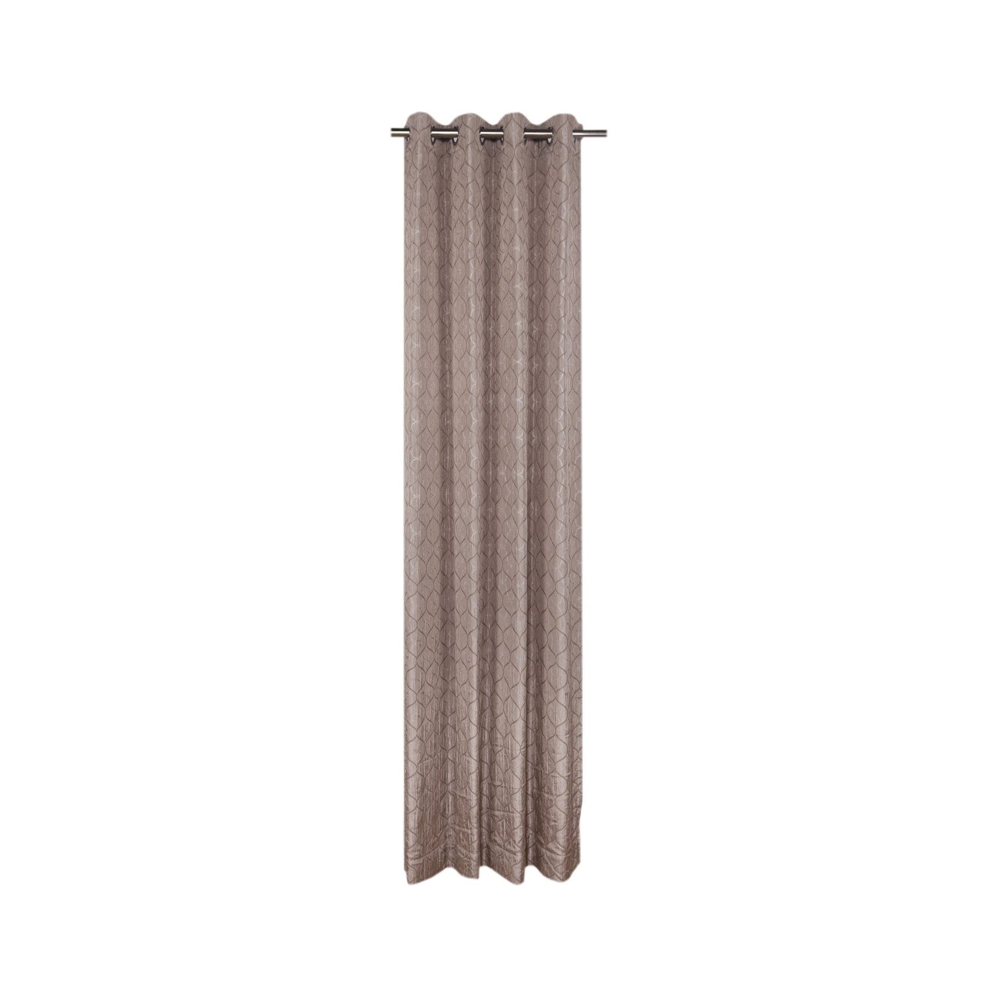 Brown curtain with grommets 