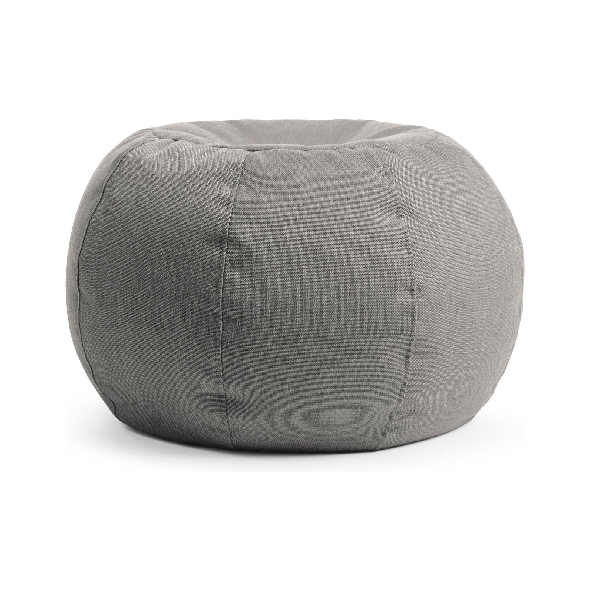 Gray bean bag chair on a white background