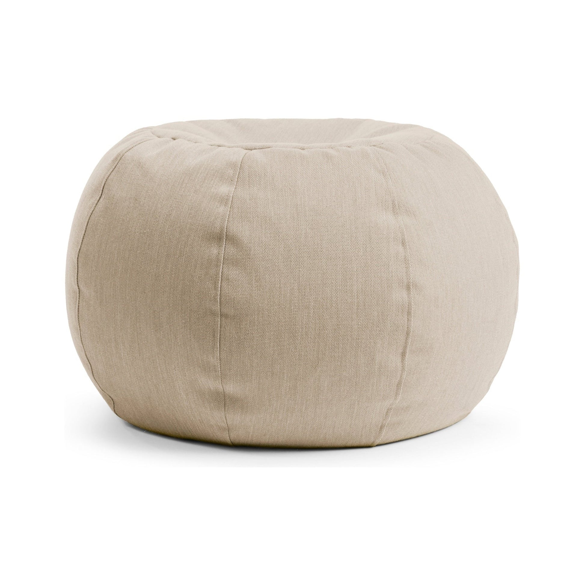 Beige pouf on a white background