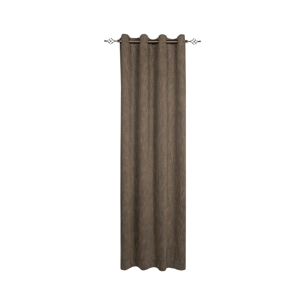 Brown curtain with grommets 