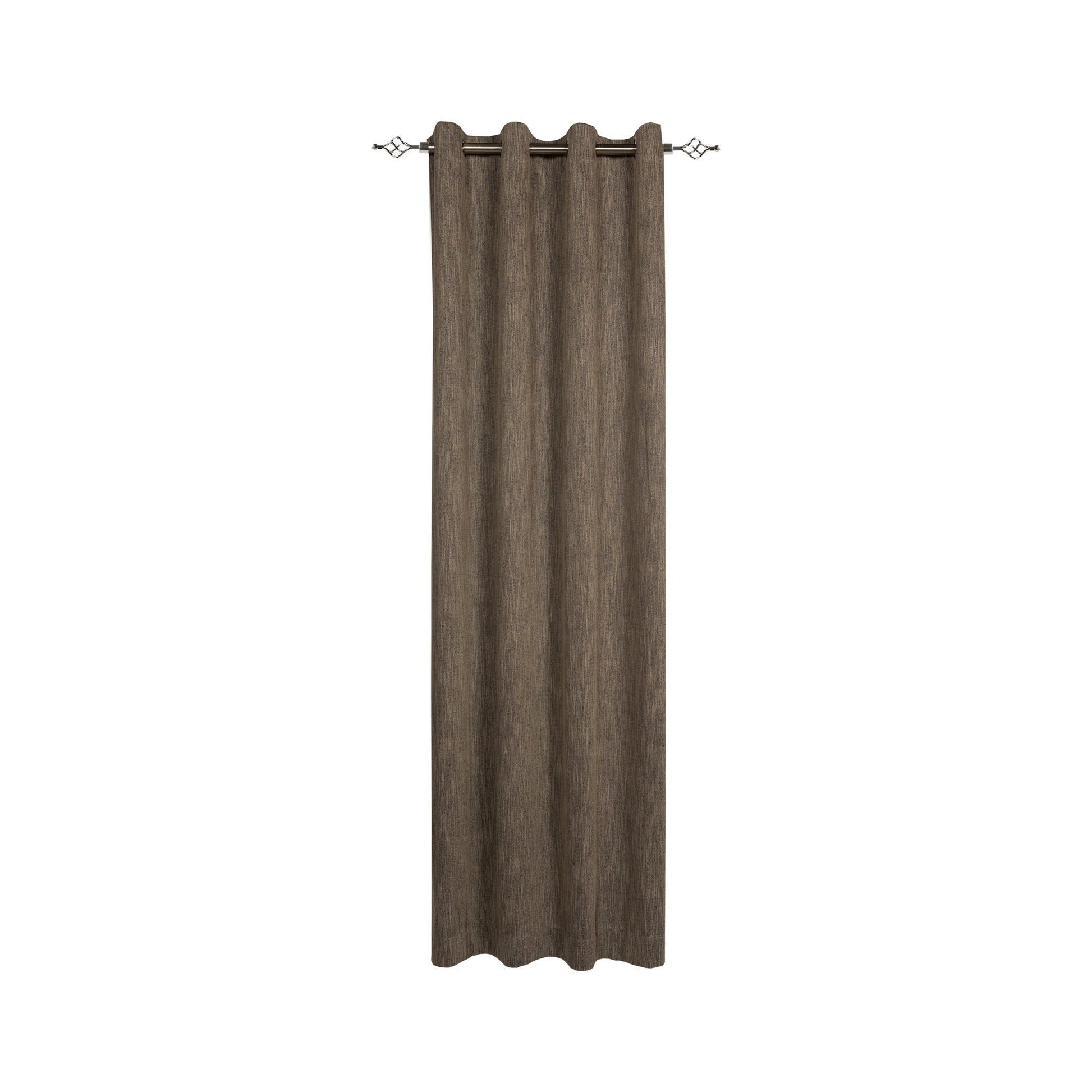 Brown curtain with grommets 