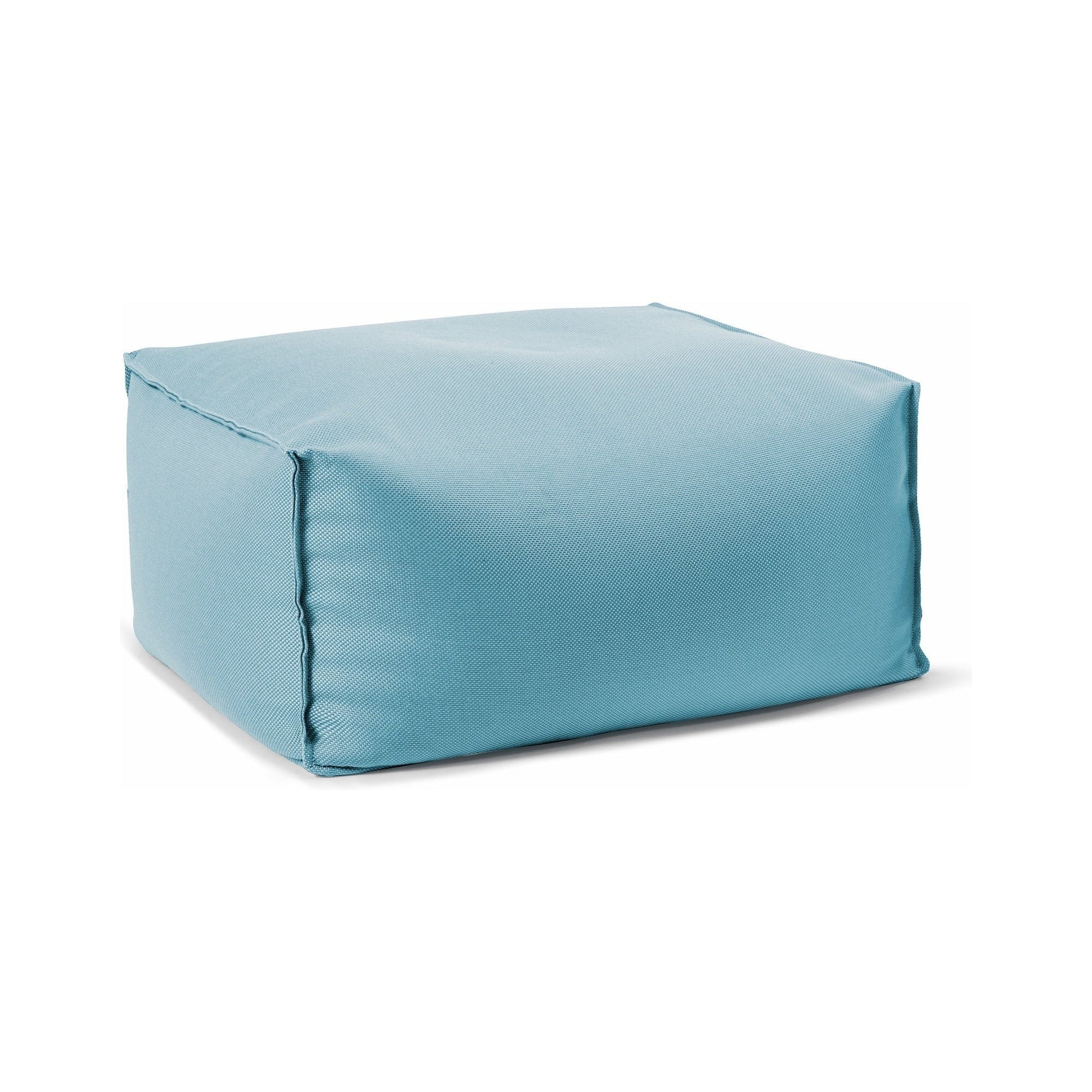 Blue bean bag chair on a white background