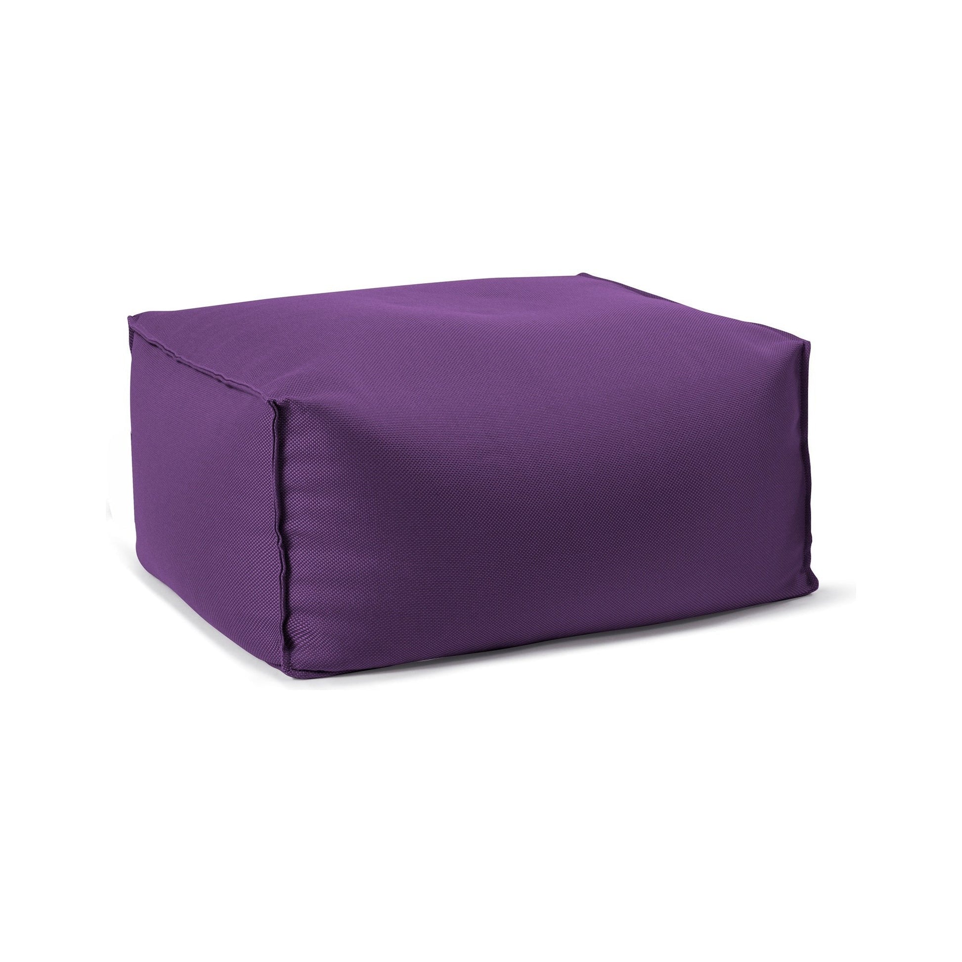 Purple bean bag chair on a white background