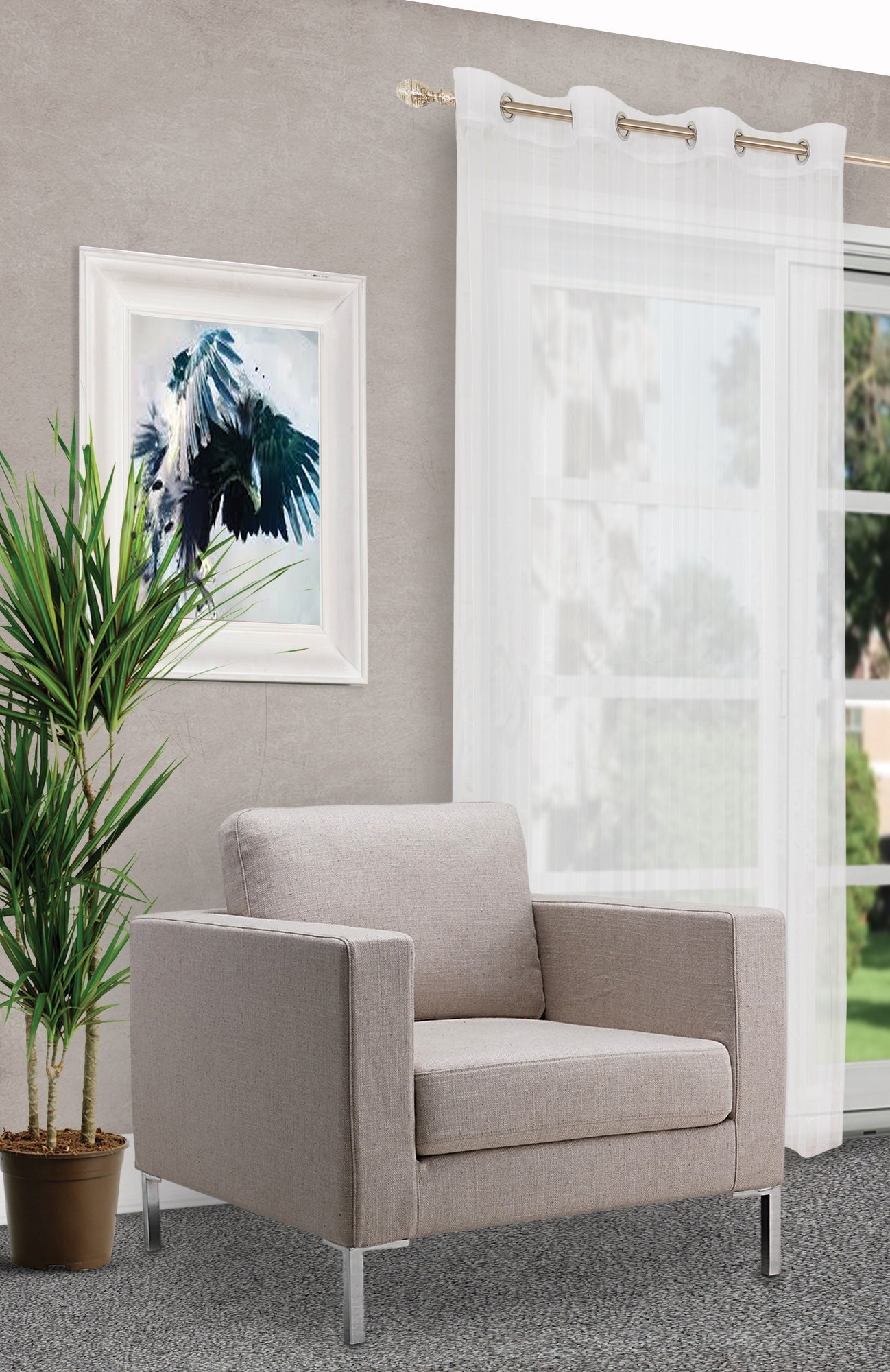 Charlotte Striped Sheer 2PC