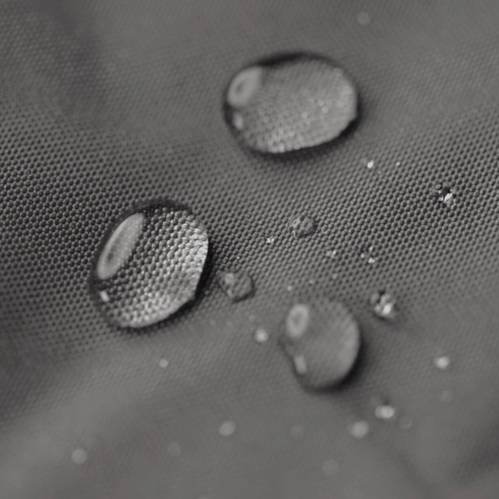 Close-up of water droplets on a textured surface