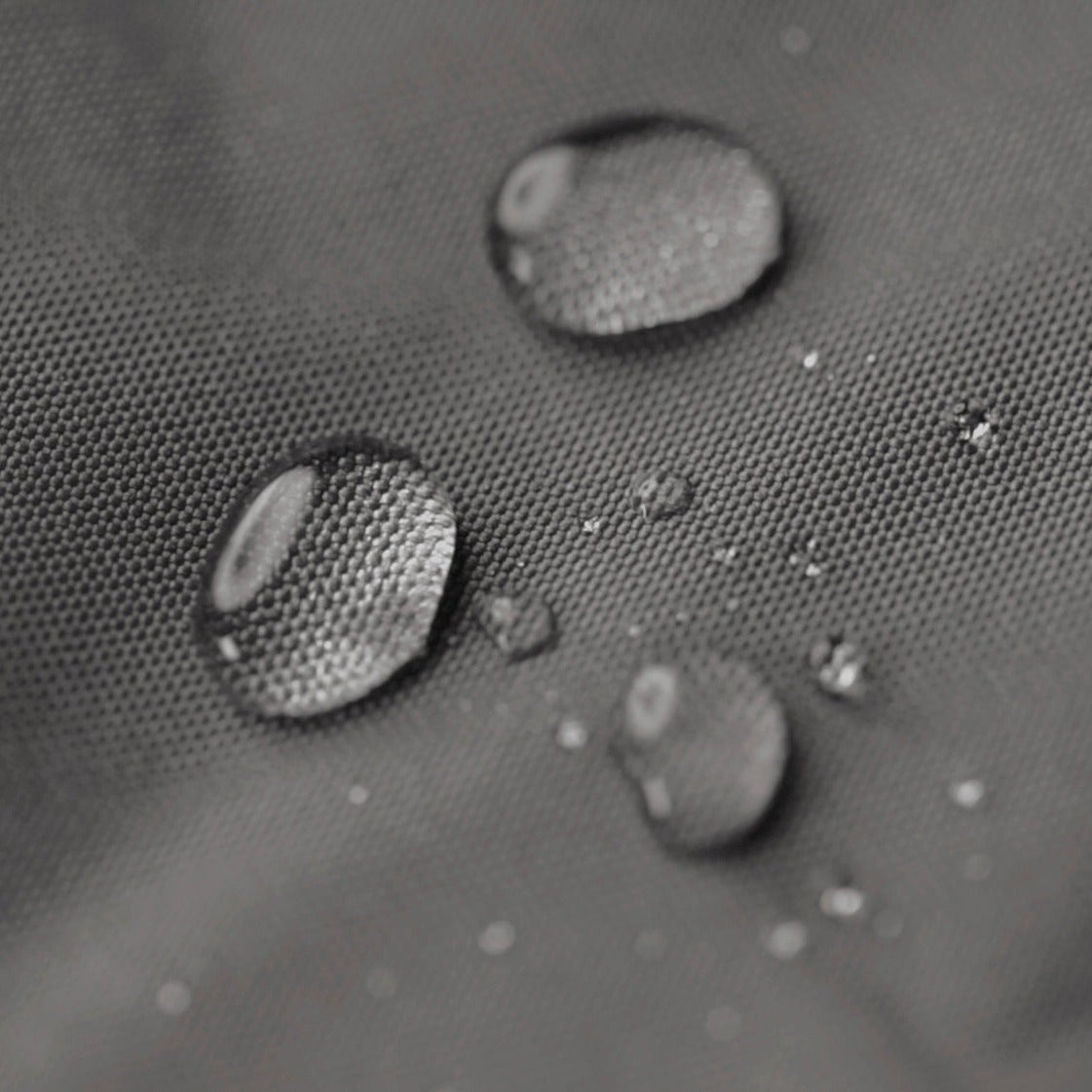 Close-up of water droplets on a textured surface