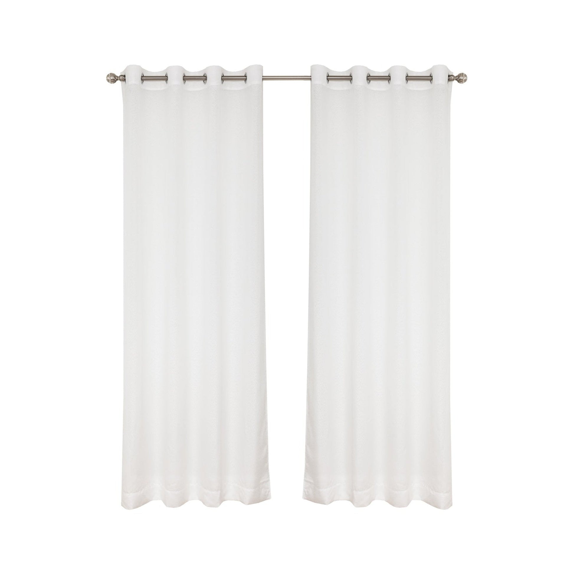White curtains with grommets 