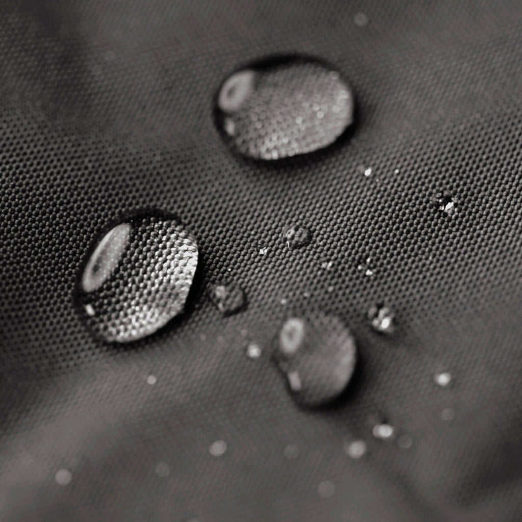 Close-up of water droplets on a textured surface