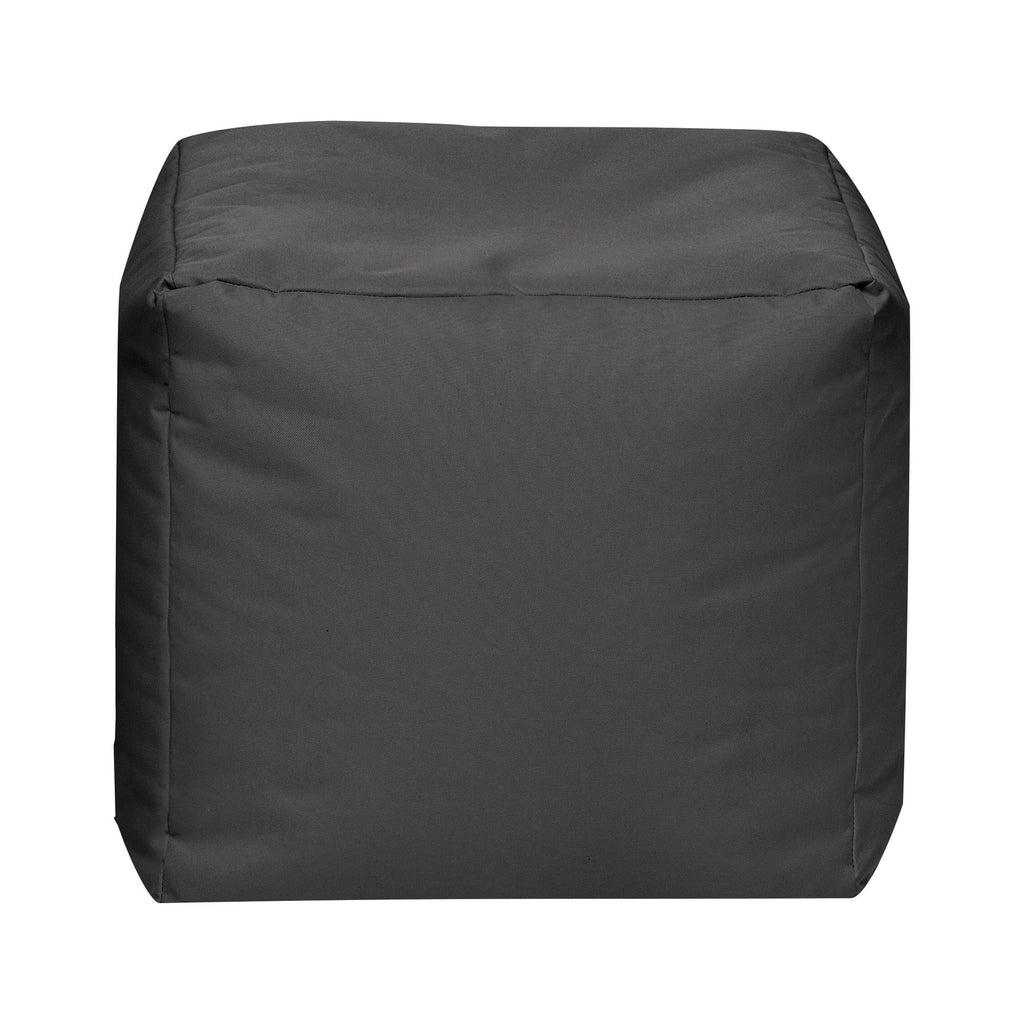 Black bean bag chair on a white background