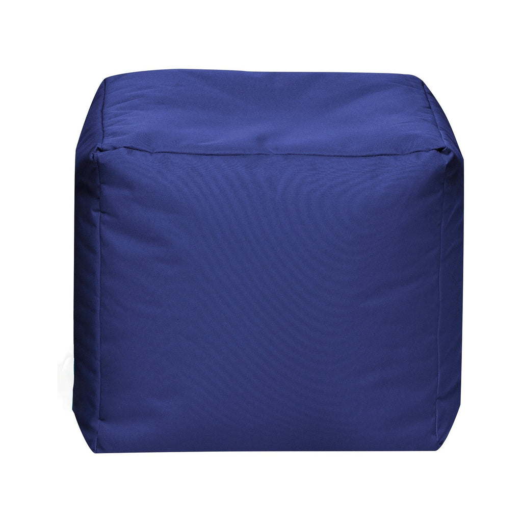 Blue bean bag chair on a white background