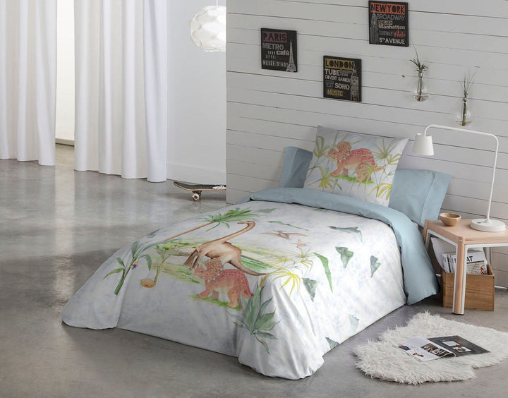 Parure de lit 2 pièces avec housse de couette Dinosaur Twin (66"Wx86"L)