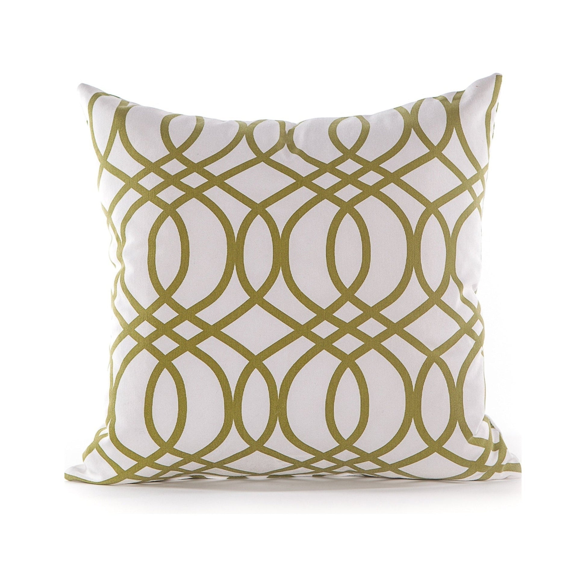Decorative pillow with geometric pattern on a white background