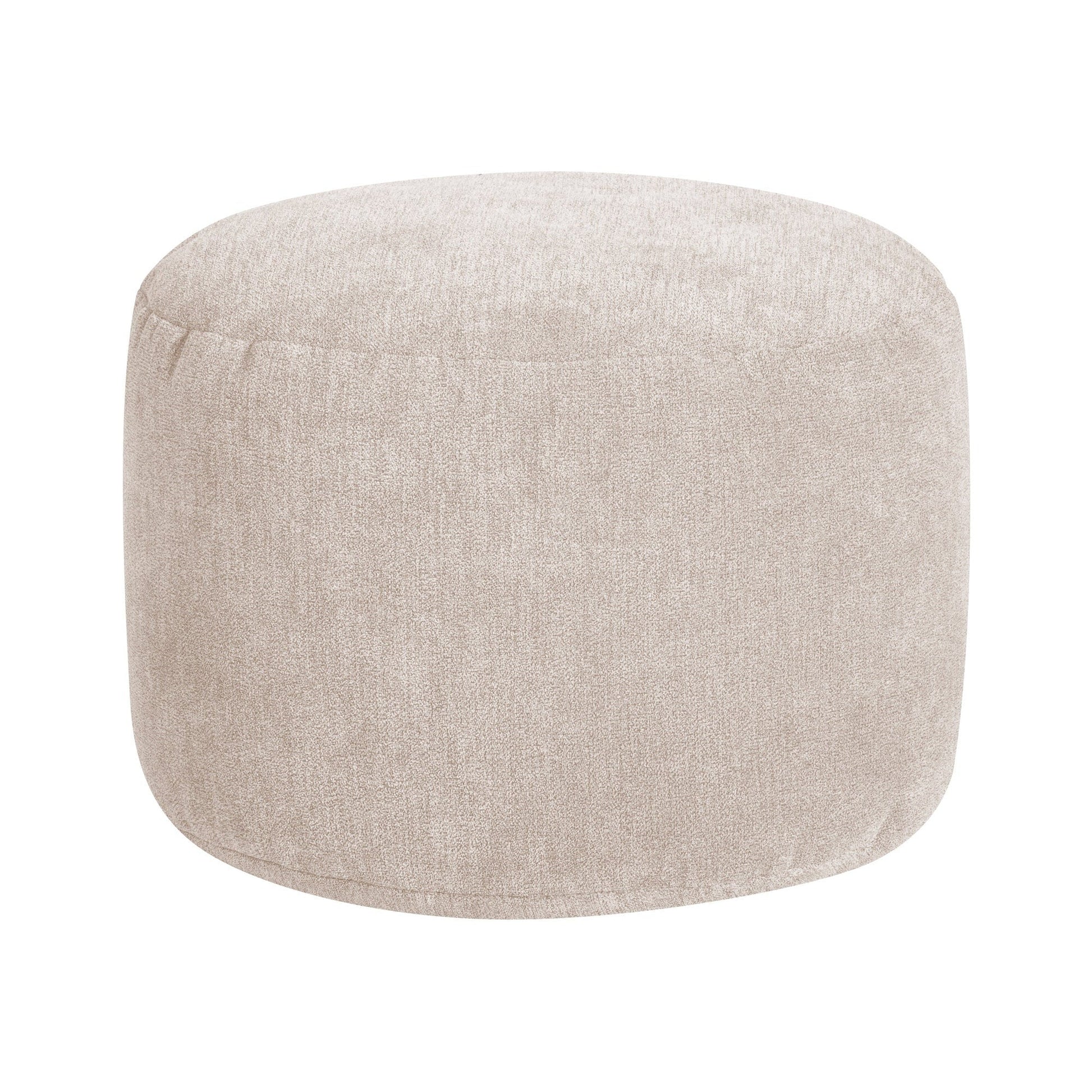Beige ottoman on a white background