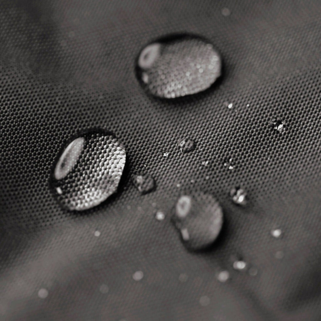 Close-up of water droplets on a textured surface