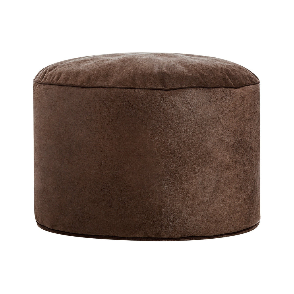 Brown ottoman on a white background