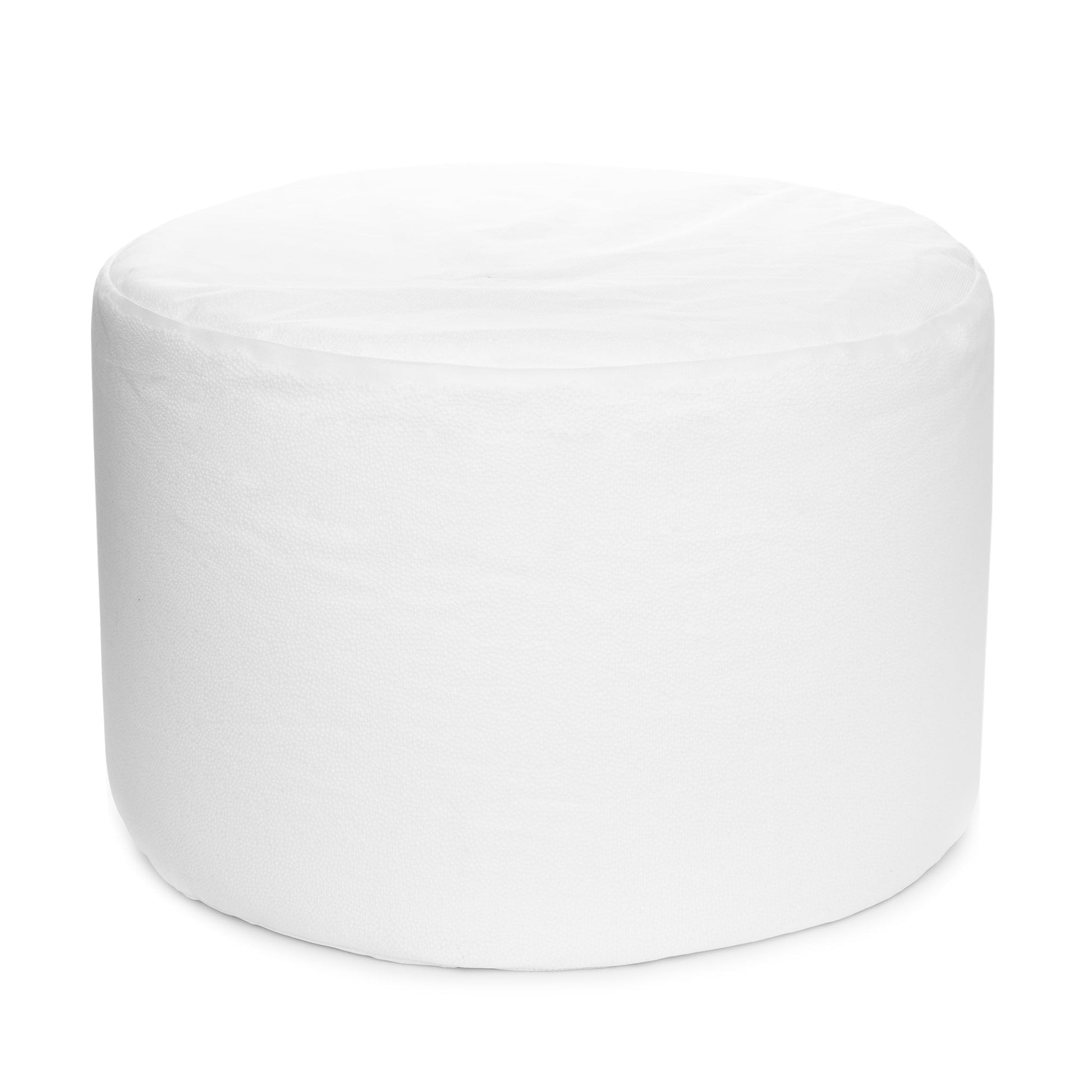 White cylindrical object on a white background