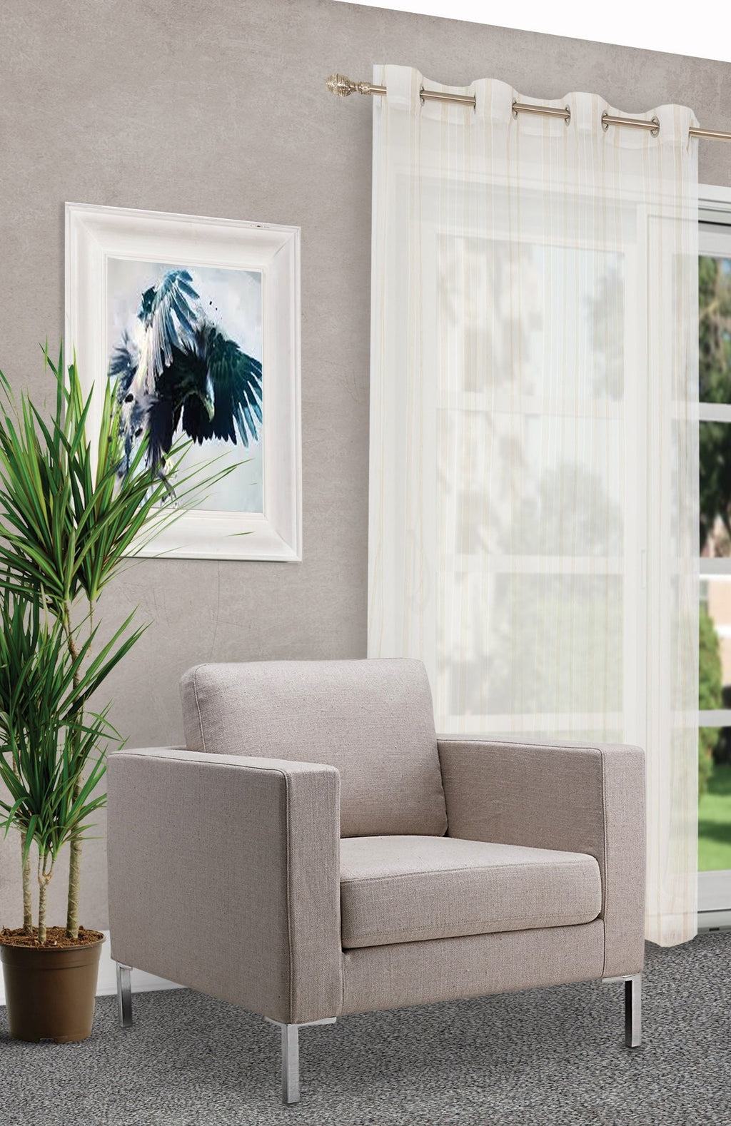 Evelyn Striped Sheer 2PC