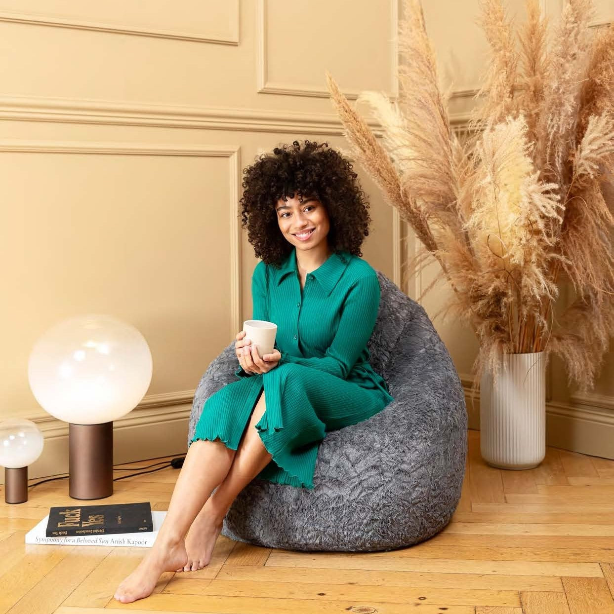 Fauteuil poire moelleux