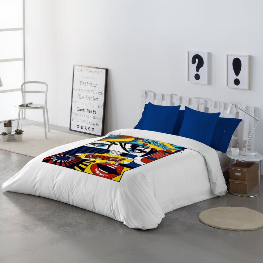 Gouchee Home Comics Queen 3pc Duvet Cover Set