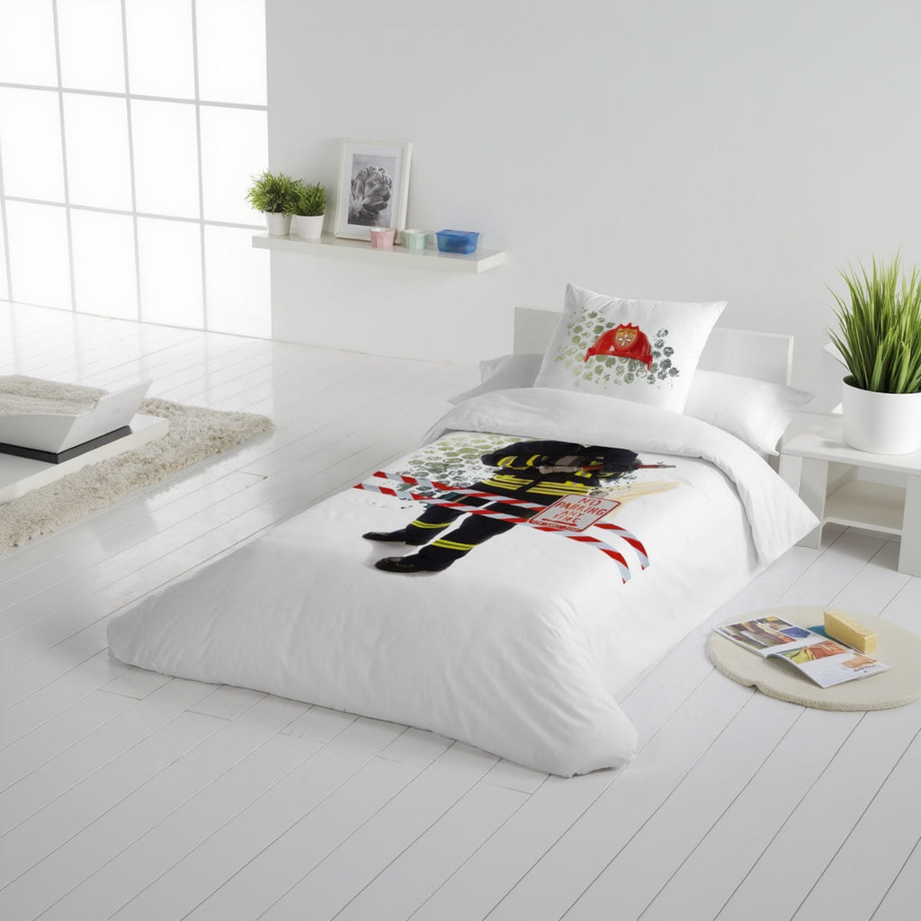 Gouchee Home Fireman Twin 2pc Duvet Cover Set