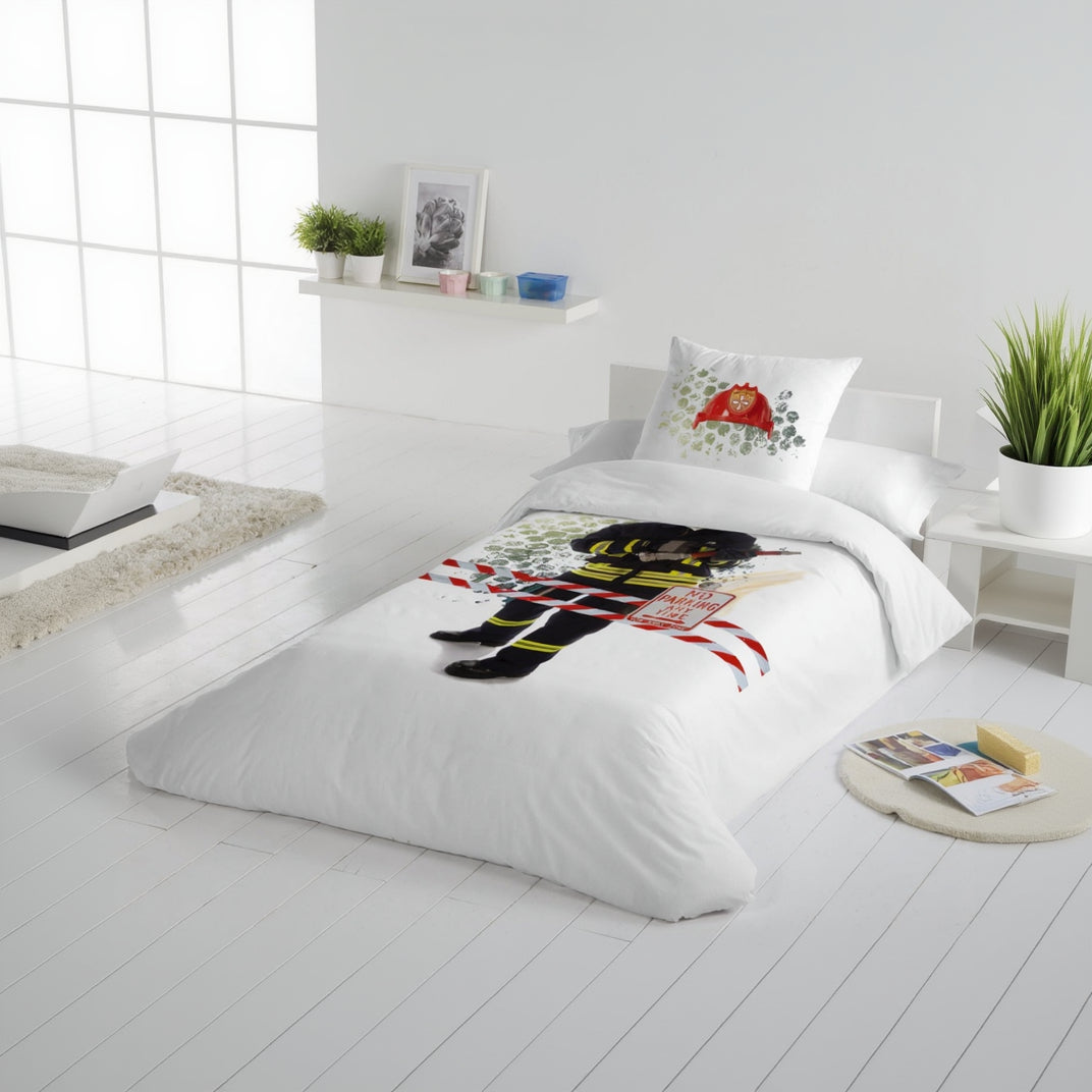 Gouchee Home Fireman Twin 2pc Duvet Cover Set