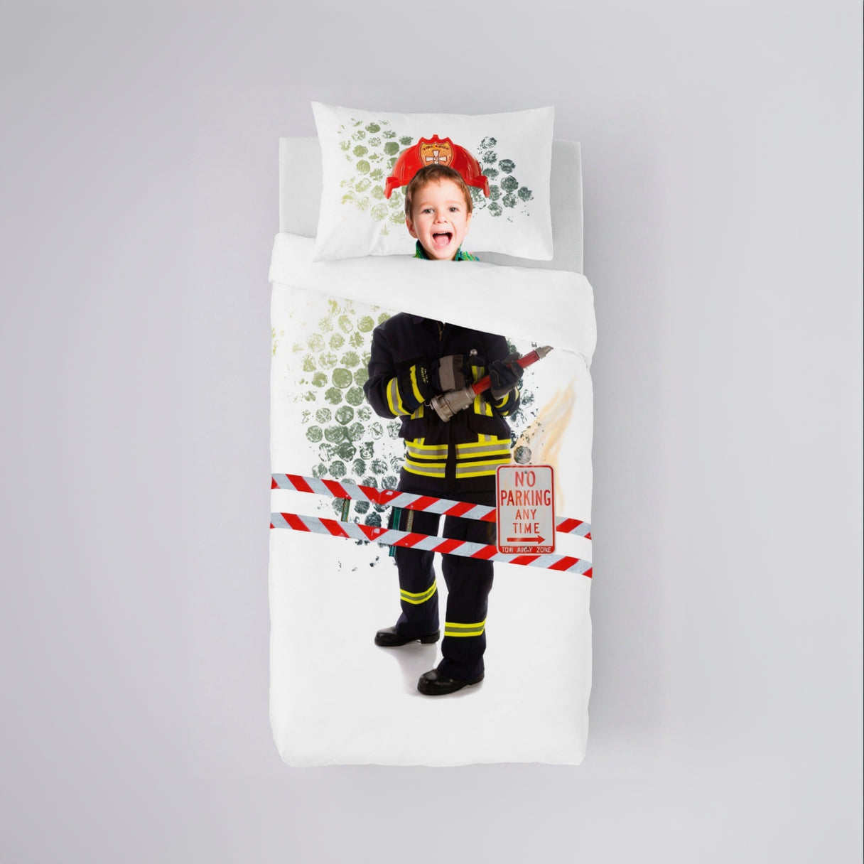 Gouchee Home Fireman Twin 2pc Duvet Cover Set