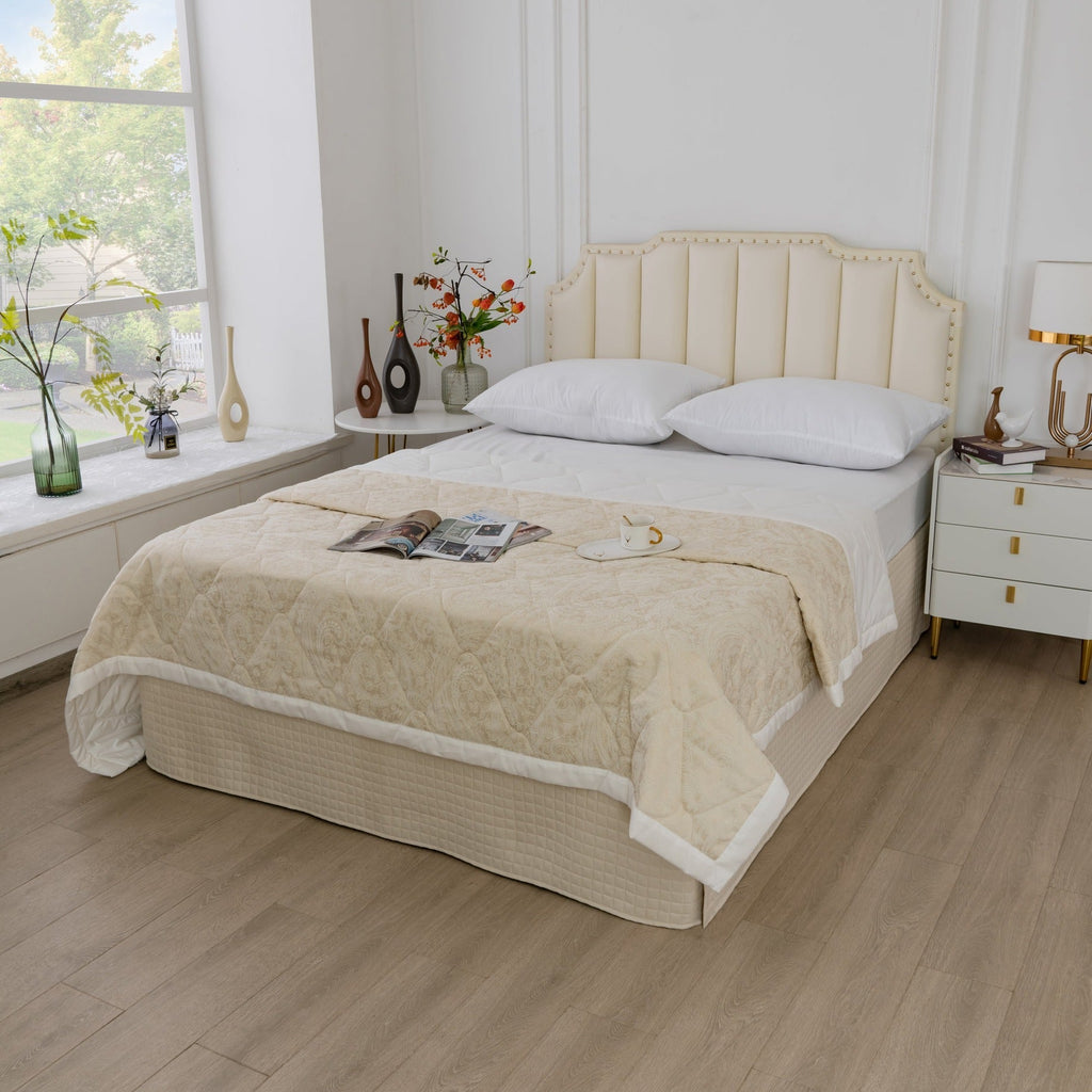 Gouchee Home Grid Bedskirt