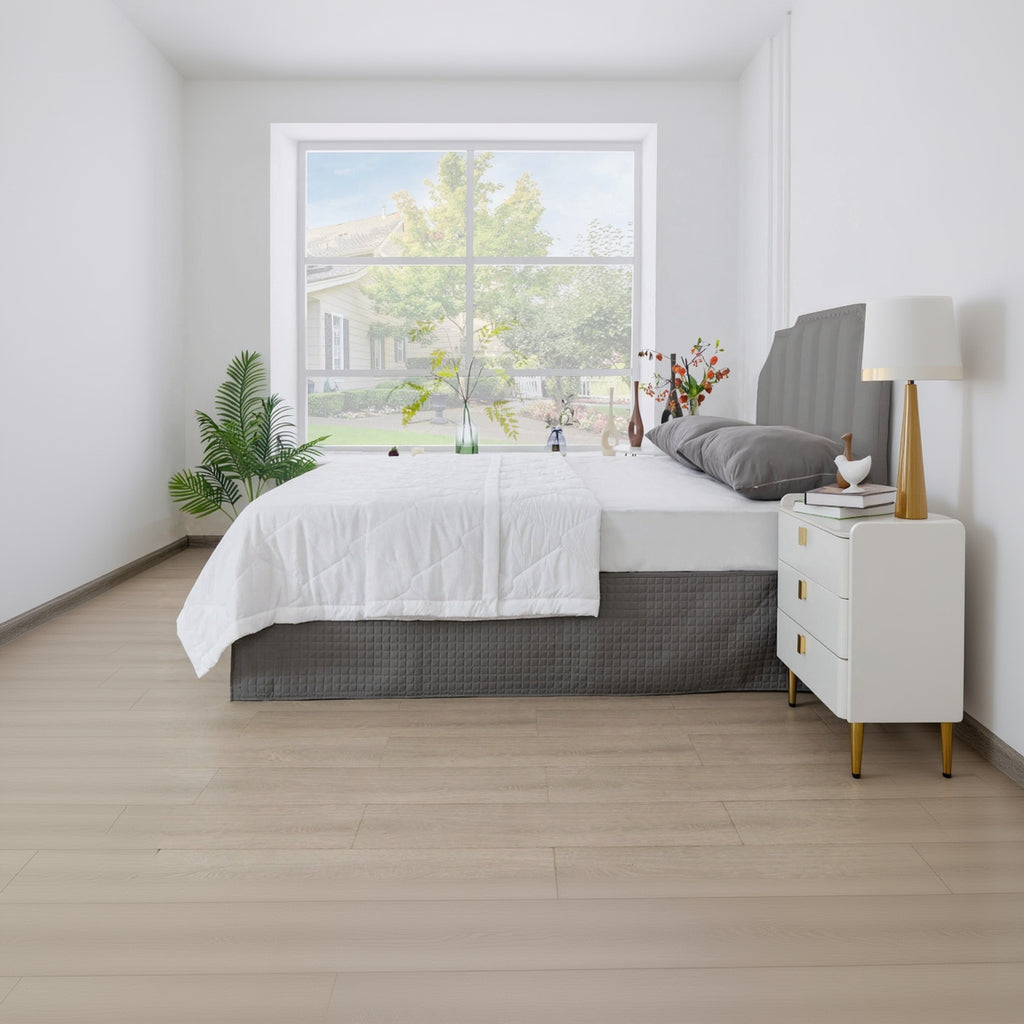 Gouchee Home Grid Bedskirt