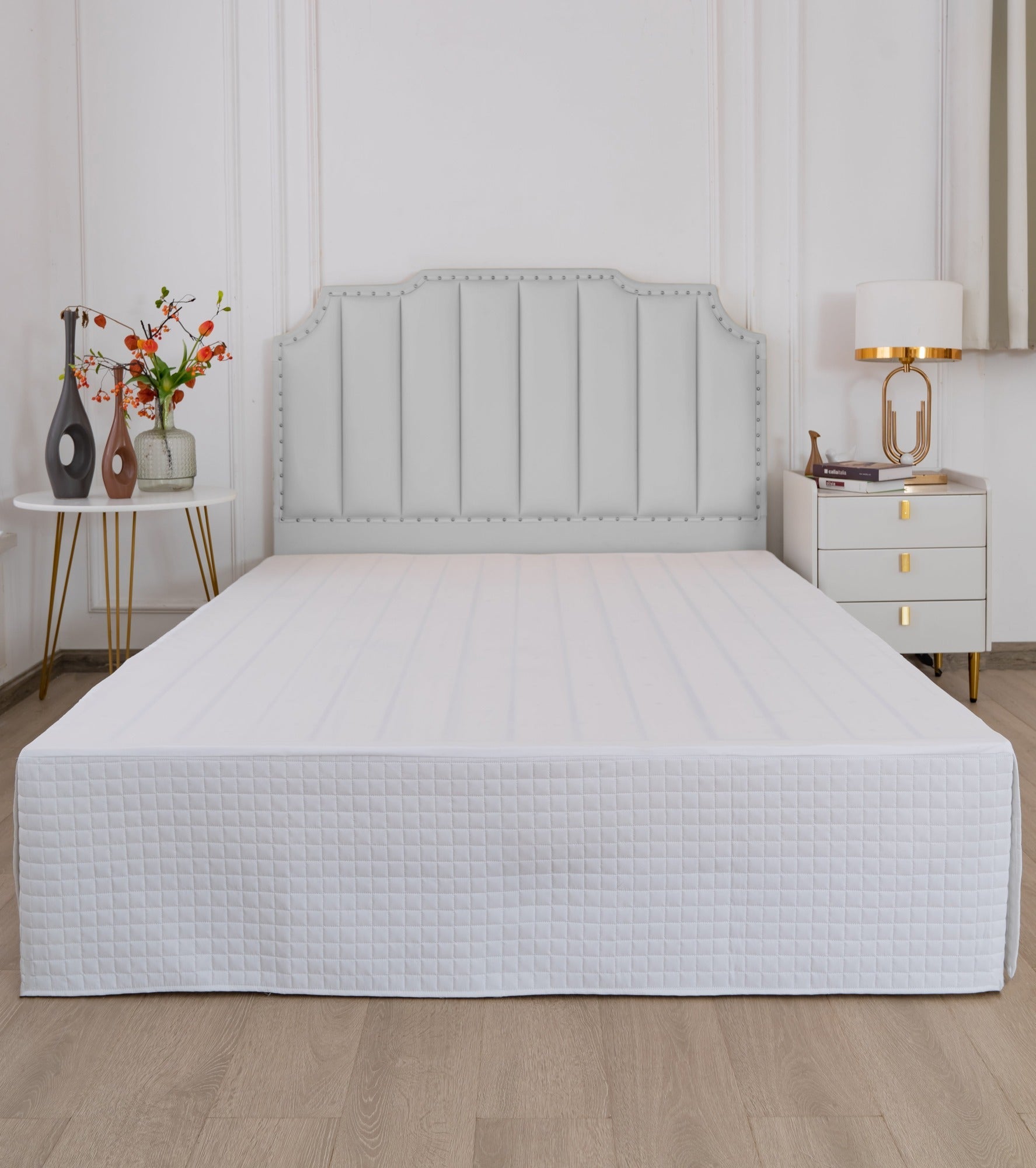 Gouchee Home Grid Bedskirt