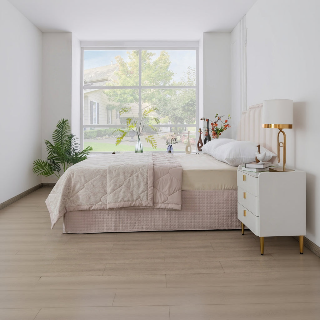 Gouchee Home Grid Bedskirt